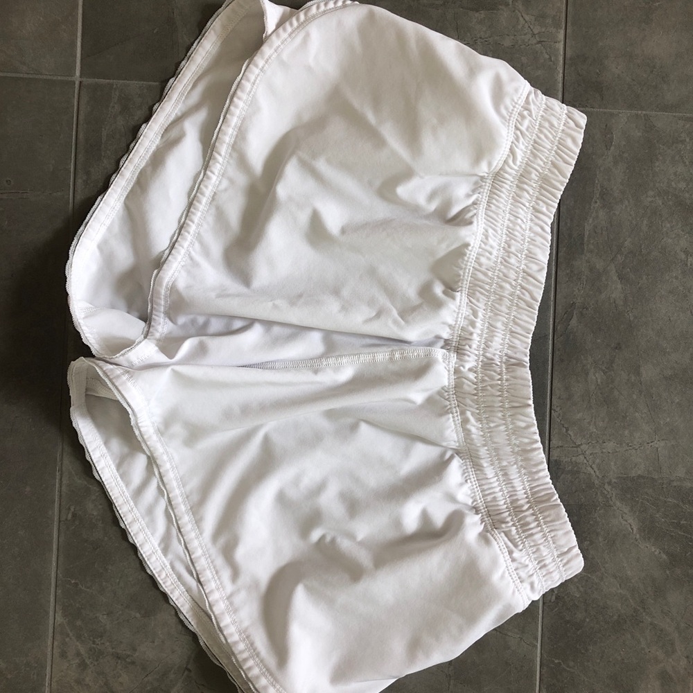 white lululemon shorts
